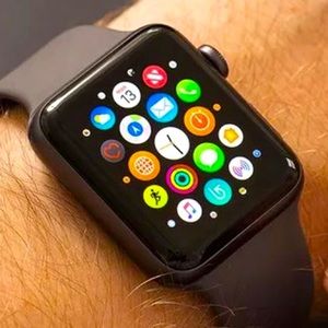 Black Apple Series 3 watch barely worn